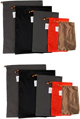 Sac de rangement léger en nylon imperméable, sac de rangement étanche 10 pièces