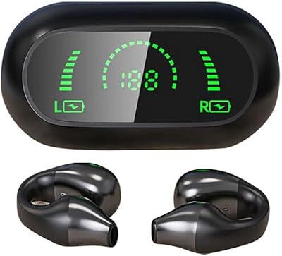 Écouteurs étanches à conduction osseuse bluetooth 5.3, clip d'oreille, écouteurs sans fil, casques