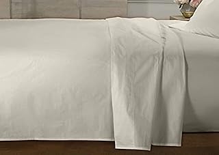 Drap plat ultra doux cotton home taille simple ivoire