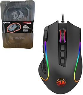 Souris de jeu redragon m612 predator rgb, souris de joueur optique filaire 8