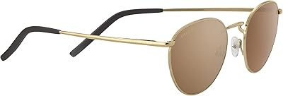 Lunettes de soleil rondes hummel 8929 serengeti verres polarisés métallisés or