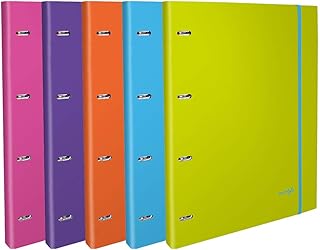 Classeur scolaire rechargeable baguri d'une capacité de 50 dossiers et d'un poids