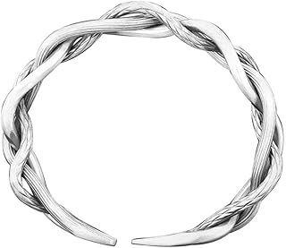 Bracelets creux et ondulés en argent sterling 925 pour couples, bijoux de fête