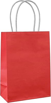 Cool baby 12 pièces sacs cadeaux en papier kraft de taille moyenne (rouge)