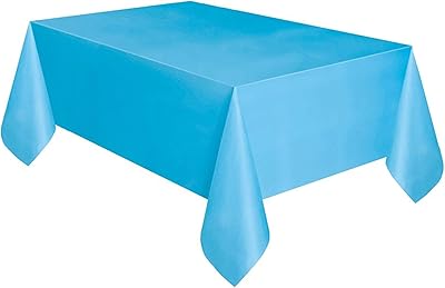 Nappe en plastique bleu clair, taille 108" x 54