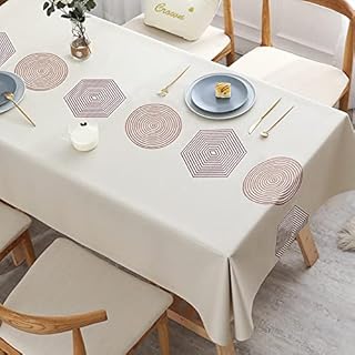 Nappe rectangulaire 140x180cm/55x71in, 100% infroissable en pvc, couvre les sièges rectangulaires pour 4