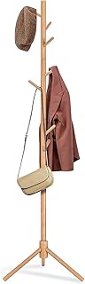 Porte-manteau en bois sur pied lillimeche, porte-manteau en bois réglable, cintre en bois