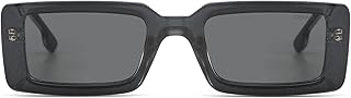 Lunettes de soleil rectangulaires unisexes malik avec protection uv et verres résistants aux