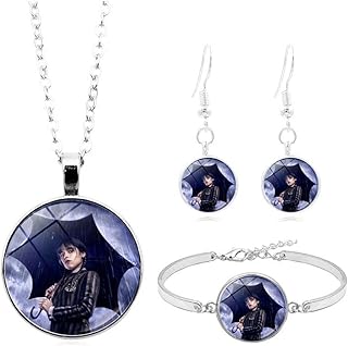 Goodrun famille addams mercredi et coffret cadeau famille addams mercredi et addams bracelet addams et addams mercredi et boucles d'oreilles et ensemble de bijoux addams merchandise pour adolescents - d. Diaytar : Des offres irrésistibles chaque jour