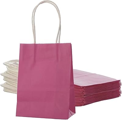 Petits sacs cadeaux kraft avec poignées pour mariage, anniversaire, restaurant, restauration rapide, cadeaux