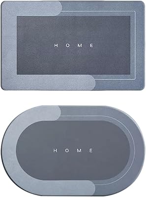 Tapis de salle de bain super absorbant, lot de 2 tapis de salle