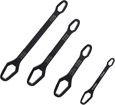 Jeu de 4 clés universelles multifonctions saibor, clé torx réglable à double tête