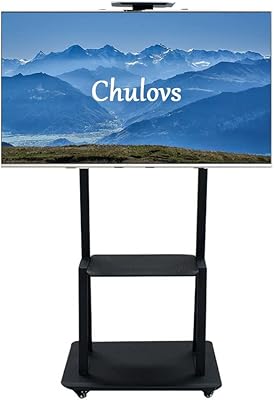 Nouveau meuble tv mobile long et réglable en hauteur avec roues verrouillables