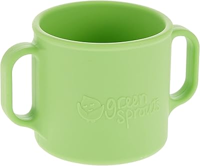 Tasse d'apprentissage en silicone green sprouts, vert, 144300-560-25