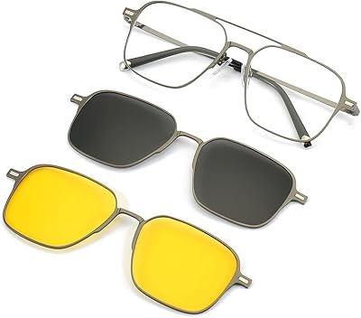 Lunettes de soleil à clip magnétique pour hommes et femmes, protection uv polarisées