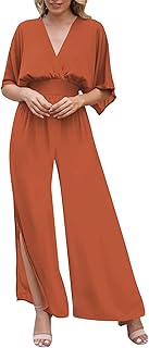 Combinaison ample décontractée à manches courtes et jambes larges pour femmes, barboteuse à col en v, tenues d'été une pièce. Le discount haut de gamme, c'est possible avec Diaytar