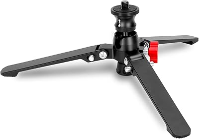 Collyhawda mini trépied de bureau support monopode 3 pieds unipod avec vis 3-8"