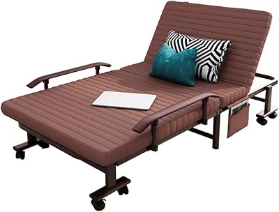 Lit simple pliable portable nar avec chaise de sieste à roulettes pour adultes