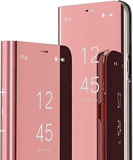 Cotdinfor étui de maquillage miroir pour samsung galaxy a11 slim clear view standing