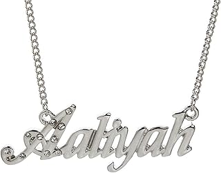 Collier prénom alia de zaqria - plaqué or blanc 18 carats
