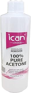 Dissolvant pour vernis à ongles icahn london 100 % acétone pure, gel résistant