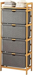 Armoire de rangement portable en tissu pour enfants à 4 niveaux