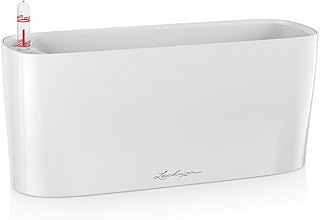 Pot de fleurs d'intérieur lechuza delta 10 en plastique sans trou de drainage hauteur 13 longueur 30 largeur 11 cm blanc brillant. L'expérience e-commerce réinventée par Diaytar au Sénégal