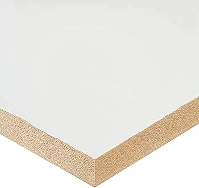 Panneau mdf en mélamine blanche, 4 x 4 pieds (18 mm, double face)