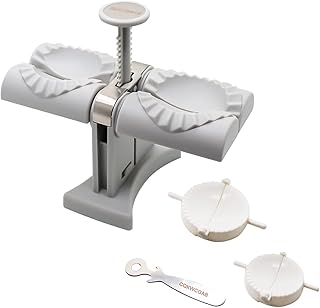 Cqkwcgab ensemble de machine à boulettes automatique à double tête à usage familial, moule à boulettes, accessoires de cuisine, envelopper deux à la fois, moule à gyoza, acier inoxydable 304, articles ménagers, 4 pièces par ensemble. Diaytar : Votre allié pour des achats malins et économiques