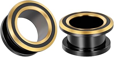 1 paire de tunnels et bouchons d'oreilles élégants en acier inoxydable, boucles d'oreilles