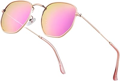 Lunettes de soleil hexagonales polarisées hipster pour hommes et femmes, petit carré au