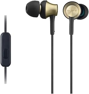 Écouteurs intra-auriculaires sony mdr-ex650 avec cache en cuivre, microphone et contrôle pour smartphone