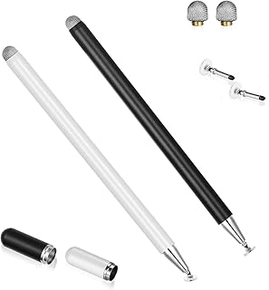 Stylet pour écran tactile 2 pièces, stylet capacitif universel avec disque haute sensibilité
