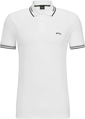 Boss hommes paul curved polo slim fit à logo courbé en coton stretch. Diaytar Sénégal : Le e-commerce qui change la donne