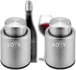Bouchons de vin, bouchons de bouteille de vin soly, bouchon de vin sous vide de luxe, conservateur de vin réutilisable avec échelle de temps, pompe à vide de vin, économiseur de vin en liège, meilleur cadeau pour les amateurs de vin (paquet de 2, acier inoxydable) – Photo produit Dakar Sénégal – Livraison rapide Bouchons de vin, bouchons de bouteille de vin soly, bouchon de vin sous vide de luxe, conservateur de vin réutilisable avec échelle de temps, pompe à vide de vin, économiseur de vin en liège, meilleur cadeau pour les amateurs de vin (paquet de 2, acier inoxydable). La marketplace qui fait du bien à votre budget : Diaytar