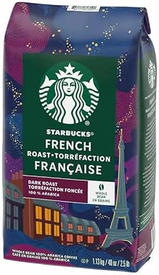 Café starbucks torréfaction foncée française 100 % grains entiers, café arabica, 1,13 kg