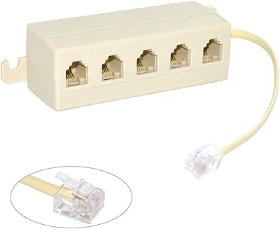 Adaptateur répartiteur 5 voies 6p4c rj11 rj12 pour hdmi domestique, sortie beige 1