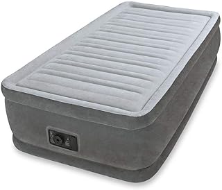 Intex durabeam plush, matelas pneumatique haute taille - gris, lit simple 64412