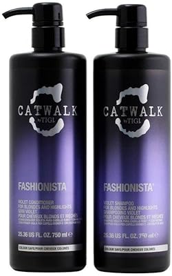 Ensemble shampoing et après-shampooing catwalk, pour décolorer et colorer les mèches de cheveux