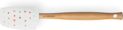 Spatule moyenne en silicone le creuset l'amour 11 1-8" x 2 1-4" blanche