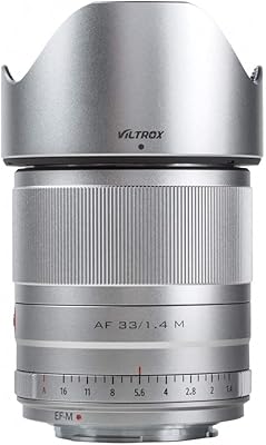 Objectif viltrox 33 mm f1.4 aps-c af à mise au point automatique compatible