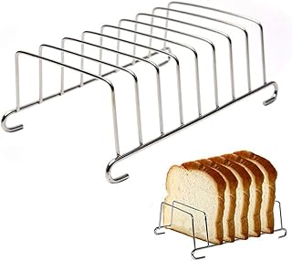 2 pièces 8 fentes porte-pain en tranches, grille de refroidissement en acier inoxydable
