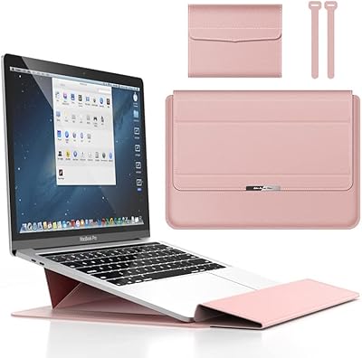 Housse pour ordinateur portable + support compatible avec les ordinateurs portables 13-14 pouces