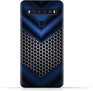 Coque en tpu amc design abstract blue mesh pour tcl 10l
