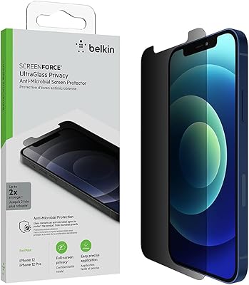 Le protecteur d'écran balkin ultra glass pour iphone 12/12 pro de screenforce est