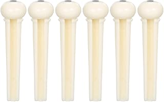 Goupilles de pont de guitare acoustique soldot abs points incrustés broches pour basse