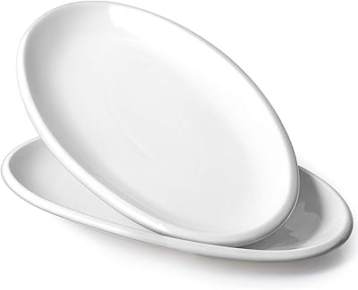 Assiettes de service ovales en porcelaine dawen de 14 pouces paquet