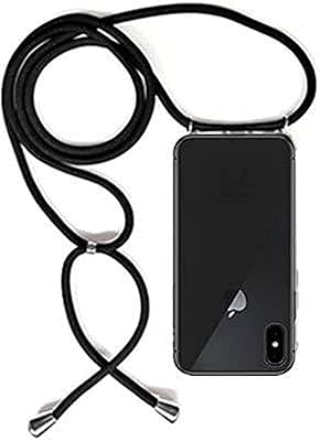 Lanière noire pour téléphone portable pour iphone 12 pro max long étui