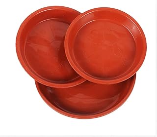 Yardui 10 pièces plateau rond en plastique pour plantes, base de pot