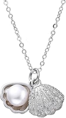 Tootyy collier femme pour femme collier coquillage en argent pendentif longue chaîne collier de personnalité pour femme. Diaytar : L'excellence du service, la douceur des prix